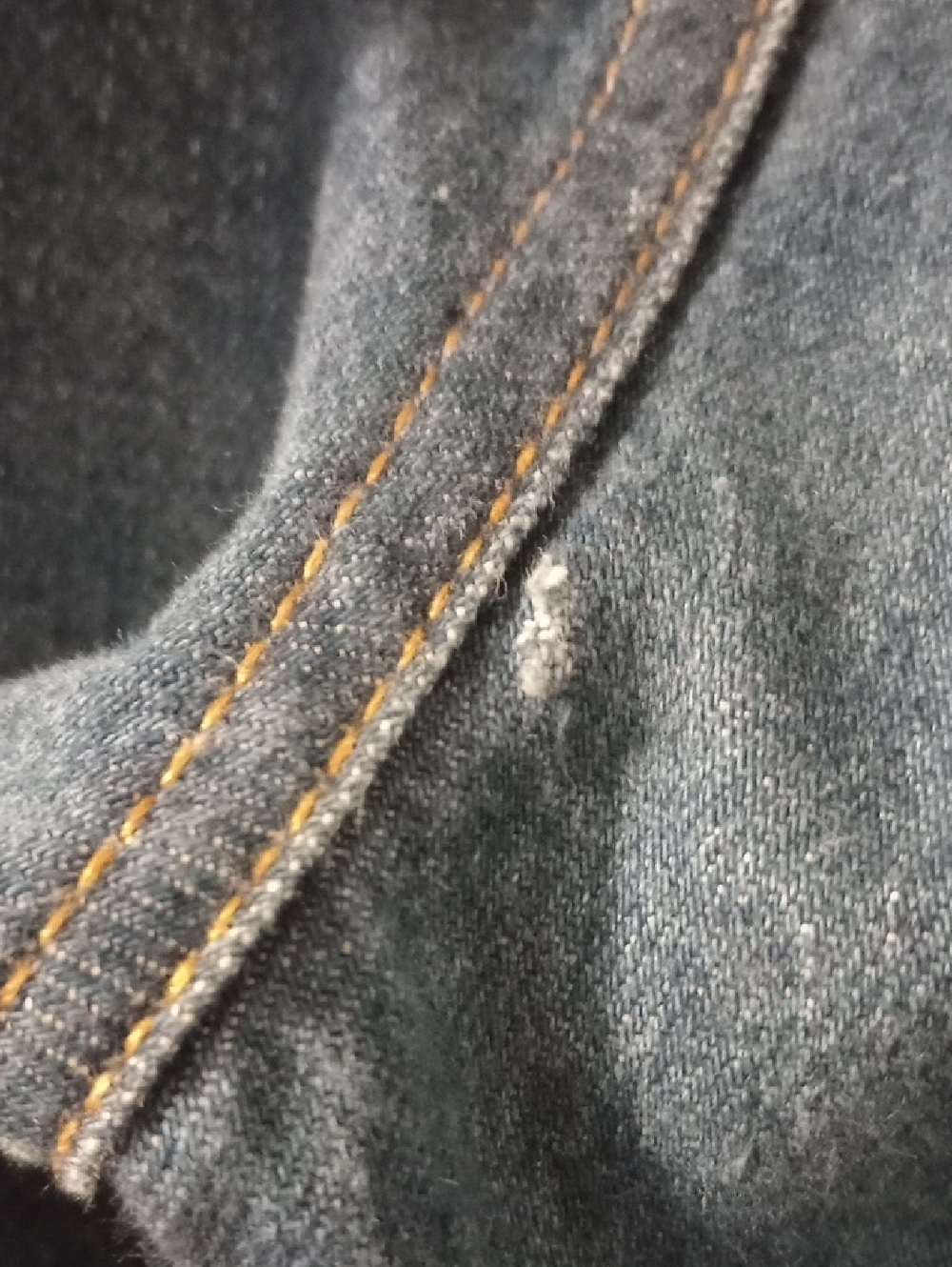Re/Done Blue 90's High-Rise Loose With Distressed Knees. - Picture 8 of 9